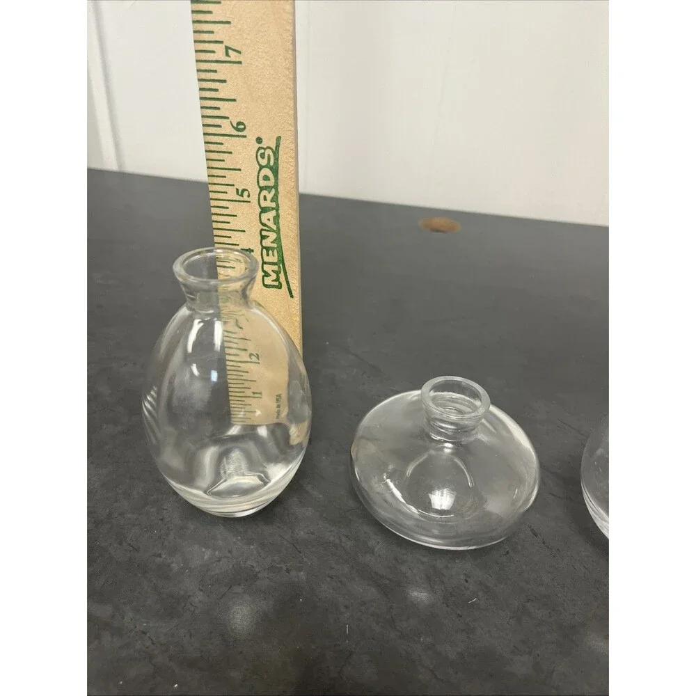 Clear Glass Bud Vase Set of 3 Wedding Decor Boho Minimalist Table Centerpiece